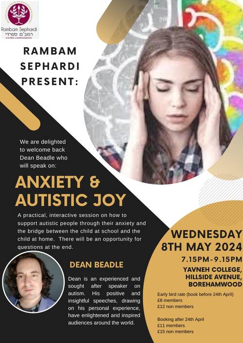 Banner Image for Anxiety & Autistic Joy - Yavneh Staff
